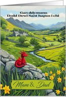 Saint David’s Day in Welsh for Mother and Father card