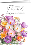 Friend Mother’s Day with a Spring Floral Crocus Bouqet card