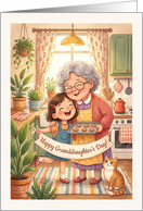 Happy Granddaughter&rsquo;s Day Grandma and Granddaughter Cartoon card
