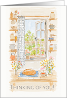 Thinking of You with a Country Kitchen Warm Bread on the Table card