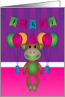 Birthday Party Invitation For Kids, Party Like a Monkey card