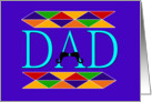 Father’s Day for DAD with Bright Colors and Cute Mustache card