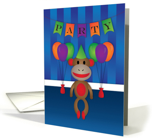 Birthday for Boy, Party Like A Monkey card (1411996)