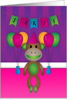 Birthday Party Invitation For Kids, Party Like a Monkey card