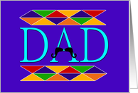 Father’s Day for DAD with Bright Colors and Cute Mustache card