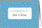 Personalized Donation Charitable Gift White Circles on Blue card