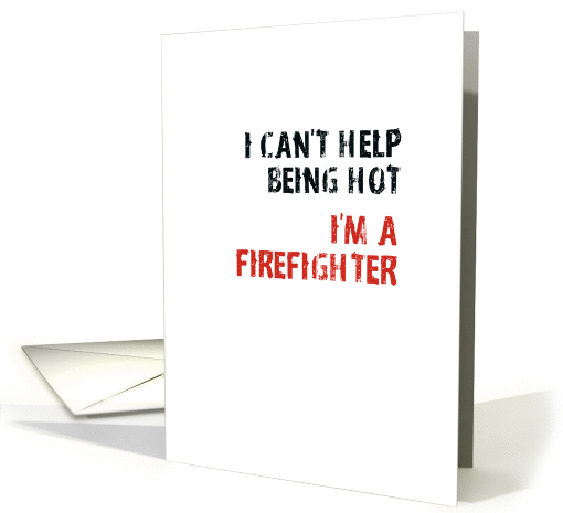 Firefighter New Job Congratulations Distressed Typography card