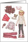 Paper Doll Valentine Daughter card