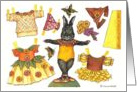 Calendula Ballerina Bunny Paper Doll card