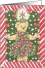 Christmas Tree Teddy Bear Juggler card