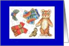 Tiger Paper Doll Thinking of You card