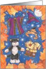 Halloween Cat Costumes Paper Doll card