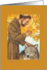 St Francis of Assisi Blessing Wolf Blank Note card