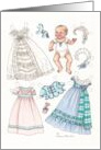 Baby Paper Doll 19th Century Vintage Style Wardrobe Any Occasion card