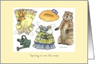 Groundhog Day Nostalgic Paper Doll for Kids card