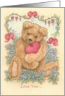 Valentine’s Day Nostalgic Teddy Bear Valentine card