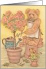 Nostalgic Gardening Teddy Bear Mothers Day card