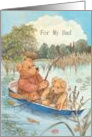 Nostalgic Fishing Teddy Bears Dad on Father’s Day card