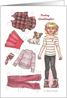 Paper Doll Valentine Granddaughter card