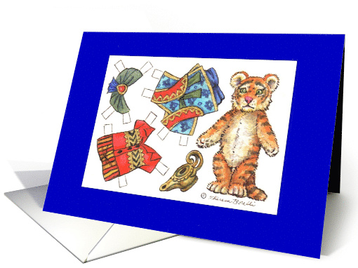 Tiger Paper Doll Thinking of You card (1642166)