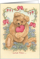 Valentine’s Day Nostalgic Teddy Bear Valentine card