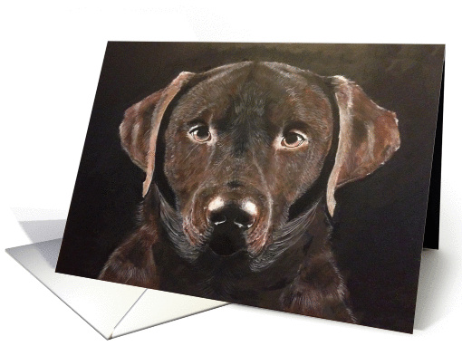Chocolate Labrador card (1360564)