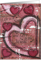 Life Is A Song, Blank Inside Card