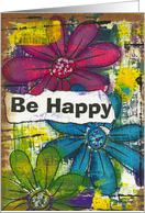 Be Happy, Blank Inside card