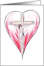 Easter Illustration The Cross Love Redefined card