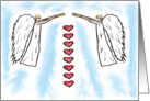Christmas Drawing Angel Love Music Christian Sky Blue card