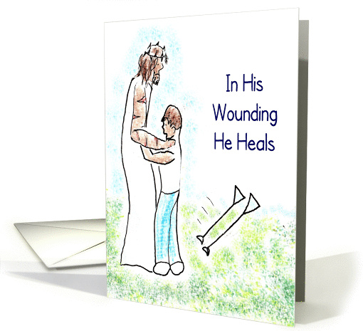 Easter Cartoon His Wounds Bring Healing card (1361860)