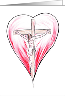 Easter Illustration The Cross Love Redefined card
