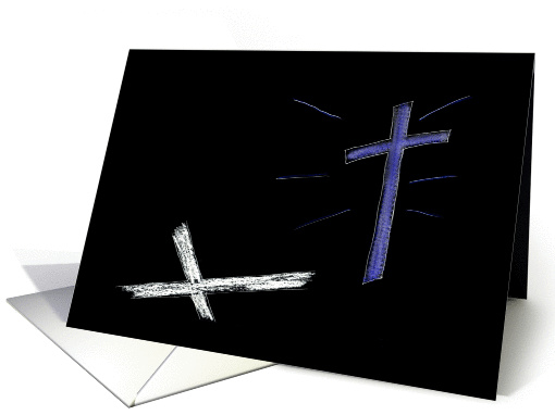 Easter Illustration The Cross Light in Darkness card (1361972)