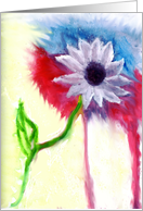 Mothers Day White Flower in Watercolor Christian card