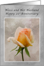 Happy 21st Anniversary, For Niece and Her Husband, Fresh Rose card