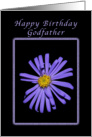 For a Godfather on His Birthday, Purple Aster card