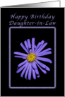 For a Daughter-in-Law on her Birthday, Purple Aster card