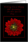 Happy 88th Birthday, Red Dahlia card