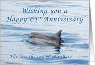Happy 61st Anniversary, Dolphins card