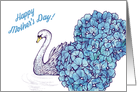 Happy Mother’s Day - Swan and Hortensias card