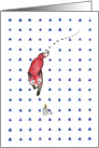 Merry Christmas - Fox and a candle with a graphic background card