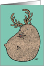 Happy Holidays! - A cute chubby reindeer with a tiny present card