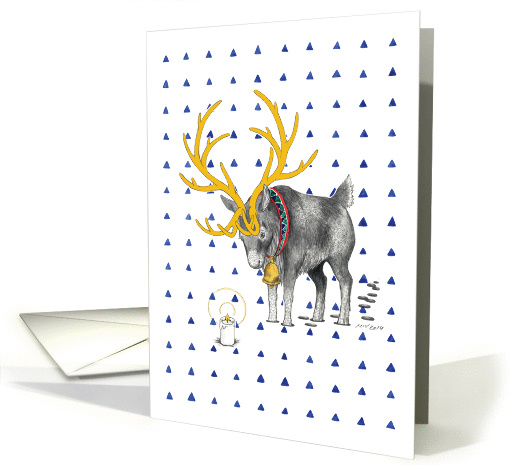 Merry Christmas! - Reindeer and a candle with a graphic... (1404600)