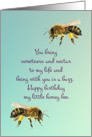 Honey Bees in Watercolor - You bring sweetness and nectar to my life card