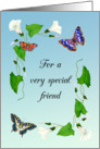 For a Very Special Friend, Happy Birthday with Butterflies card