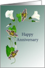 Happy Anniversary with Emperor Hawk Moths on Morning Glory card