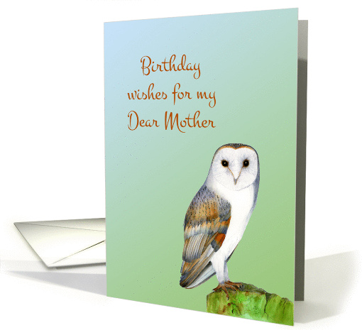 Hand-Painted Watercolor Barn Owl Happy Birthday Wishes... (1368350)
