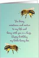 Honey Bees in Watercolor - You bring sweetness and nectar to my life card
