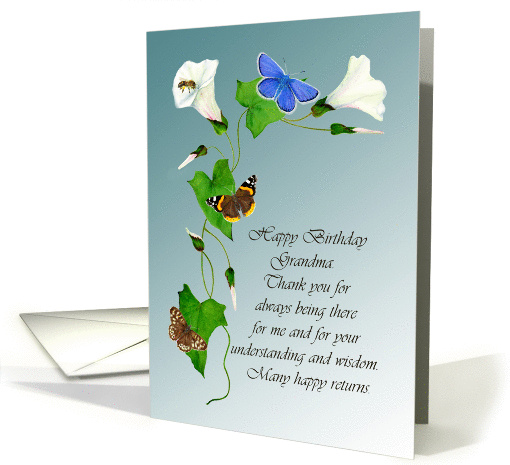 Morning Glory and Birds and Bees for Grandma's birthday card (1368454)