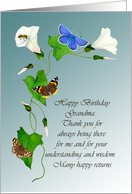 Morning Glory and Birds and Bees for Grandma’s birthday card